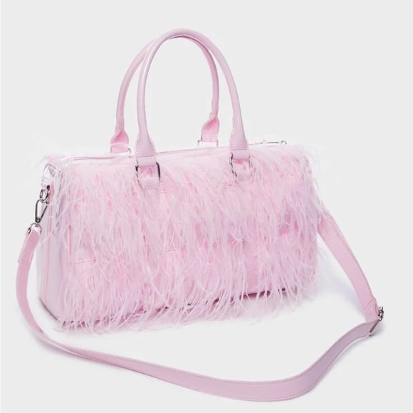 COPY - NWT WHIRLWIND REBEL MARABOU FEATURES PURSE LAST 1 - Picture 5 of 6